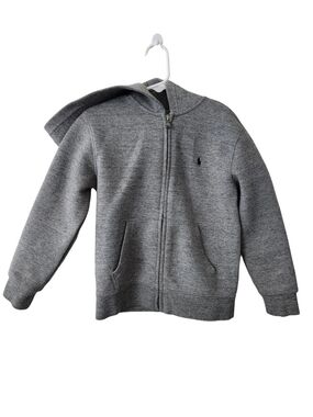 Ralph Lauren Kids Gray Full-Zip Hooded Sweatshirt
